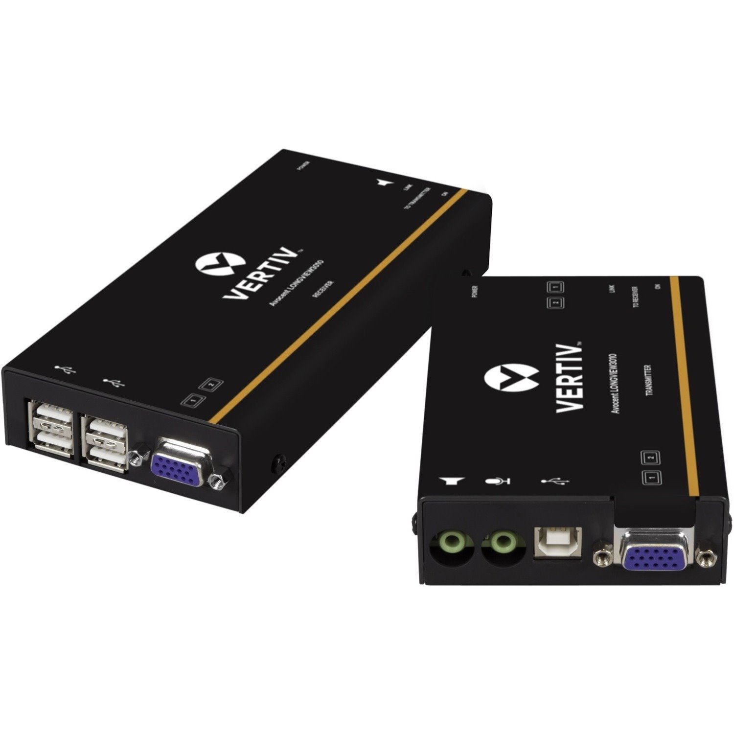 Vertiv Avocent LongView LV3010 KVM Extender | Dual-Screen Video | USB & Audio Extension | 1,000 ft Reach | Rack-Mountable Units