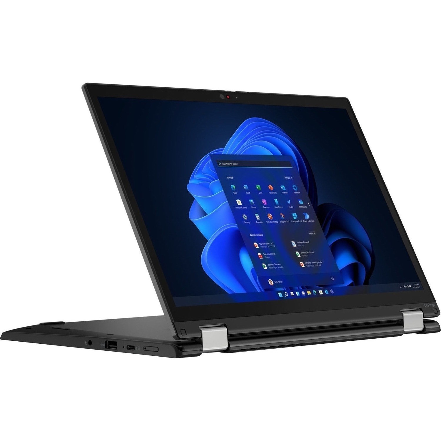 Lenovo ThinkPad L13 Yoga Gen 3 21B5003EAU 13.3" Touchscreen Convertible 2 in 1 Notebook - WUXGA - Intel Core i7 12th Gen i7-1255U - 16 GB - 512 GB SSD - English Keyboard - Thunder Black
