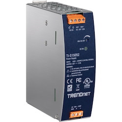 TRENDnet 150W, 52V DC, 2.89A AC to DC DIN-Rail Power Supply, TI-S15052, Industrial Power Supply with Built-In Power Factor Controller Function, Silver