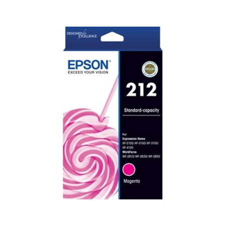 Epson 212 Original Standard Yield Inkjet Ink Cartridge - Magenta - 1 Pack