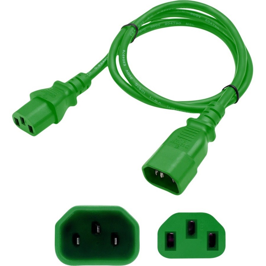 AddOn 6ft C13 Female to C14 Male 18AWG 100-250V at 10A Black Power Cable