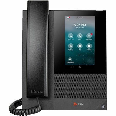 Poly CCX 400 IP Phone - Corded - Corded - Wall Mountable, Desktop - Black
