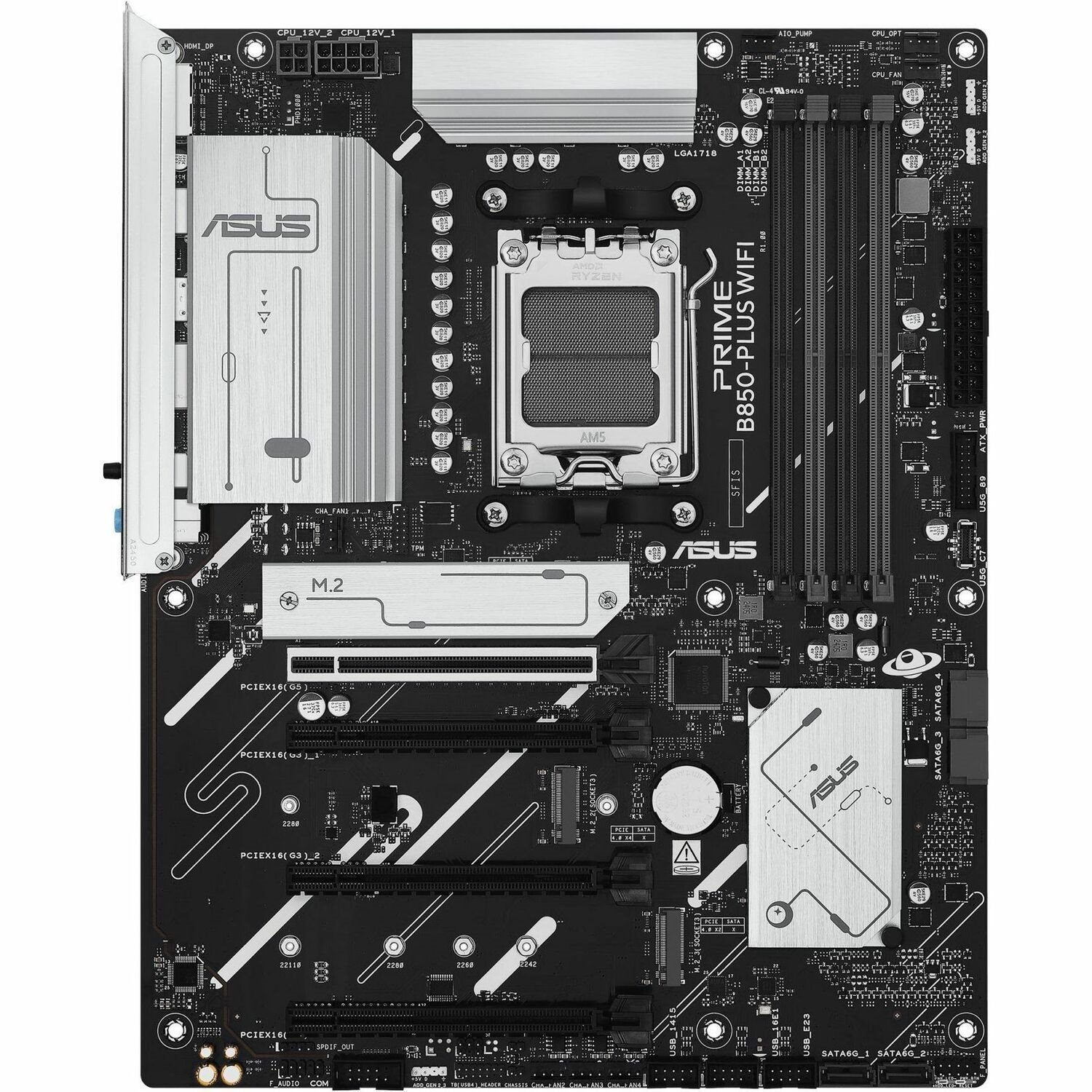 Asus Prime B850-PLUS WIFI-CSM Gaming Desktop Motherboard - AMD B850 Chipset - Socket AM5 - ATX