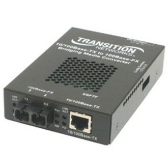 Transition Networks 10/100 Bridging 10/100Base-TX to 100Base-FX Media Converter