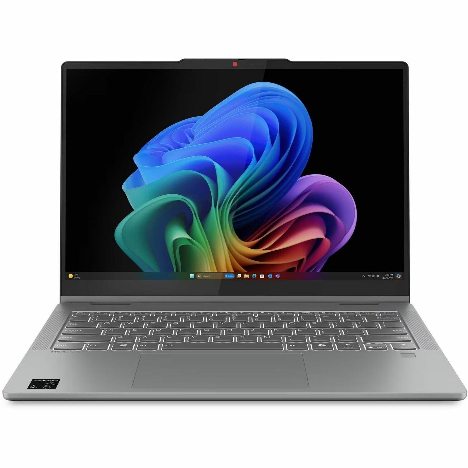 Lenovo IdeaPad 5 14Q8X9 83GH0000US 14" Touchscreen Convertible Copilot+ PC 2 in 1 Notebook - WUXGA - Qualcomm Snapdragon X Plus X1P-42-100 - 16 GB - 1 TB SSD - English Keyboard - Luna Gray