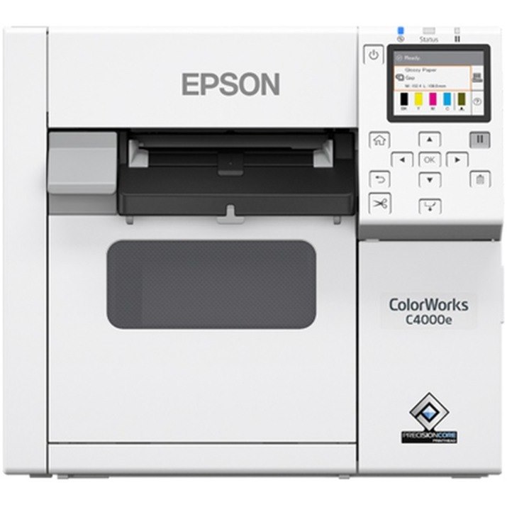 Epson CW-C4000E (BK) Desktop Inkjet Printer - Colour - Label Print - Gigabit Ethernet - USB - USB Host - With Cutter