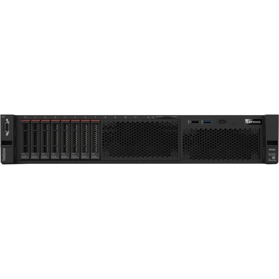 Lenovo ThinkSystem SR590 7X99A01EAU 2U Rack Server - 1 x Intel Xeon Gold 5118 2.30 GHz - 16 GB RAM - 12Gb/s SAS, Serial ATA/600 Controller