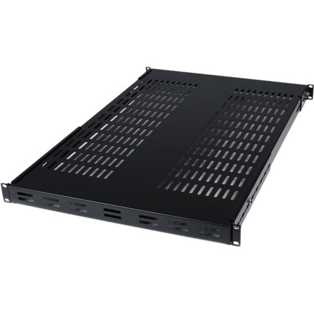 StarTech.com 1U 19.5 to 38in Adjustable Mounting Depth Vented Rack Mount Shelf - 175lbs / 80kg - 27.5in Deep