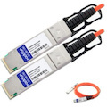 AddOn Finisar® FCBN410QB1C50 Compatible TAA Compliant 40GBase-AOC QSFP+ Active Optical Cable (850nm, MMF, 50m)