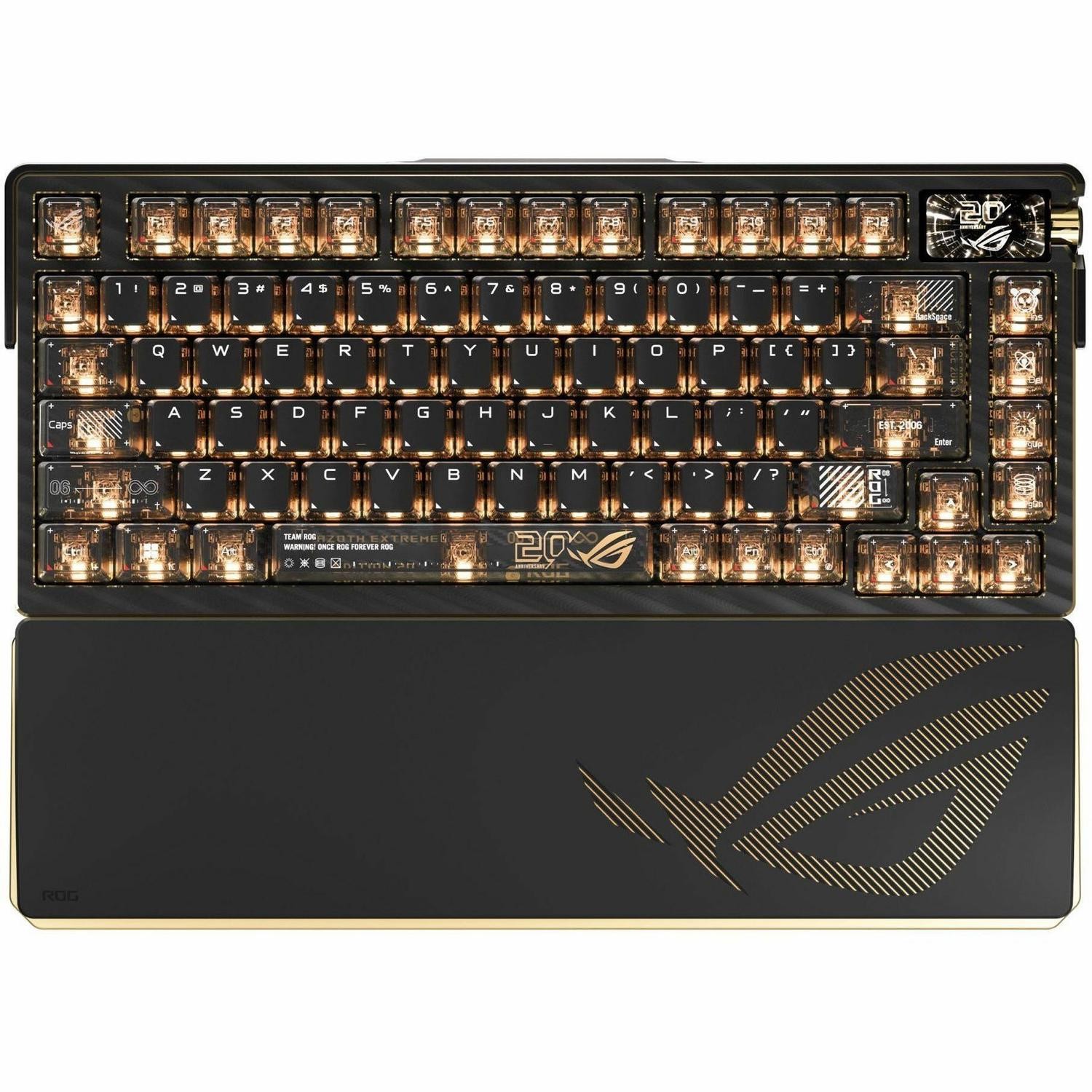 Asus ROG Azoth Extreme Edition 20 Gaming Keyboard - Wired/Wireless Connectivity - USB 2.0 Type A Interface - RGB LED