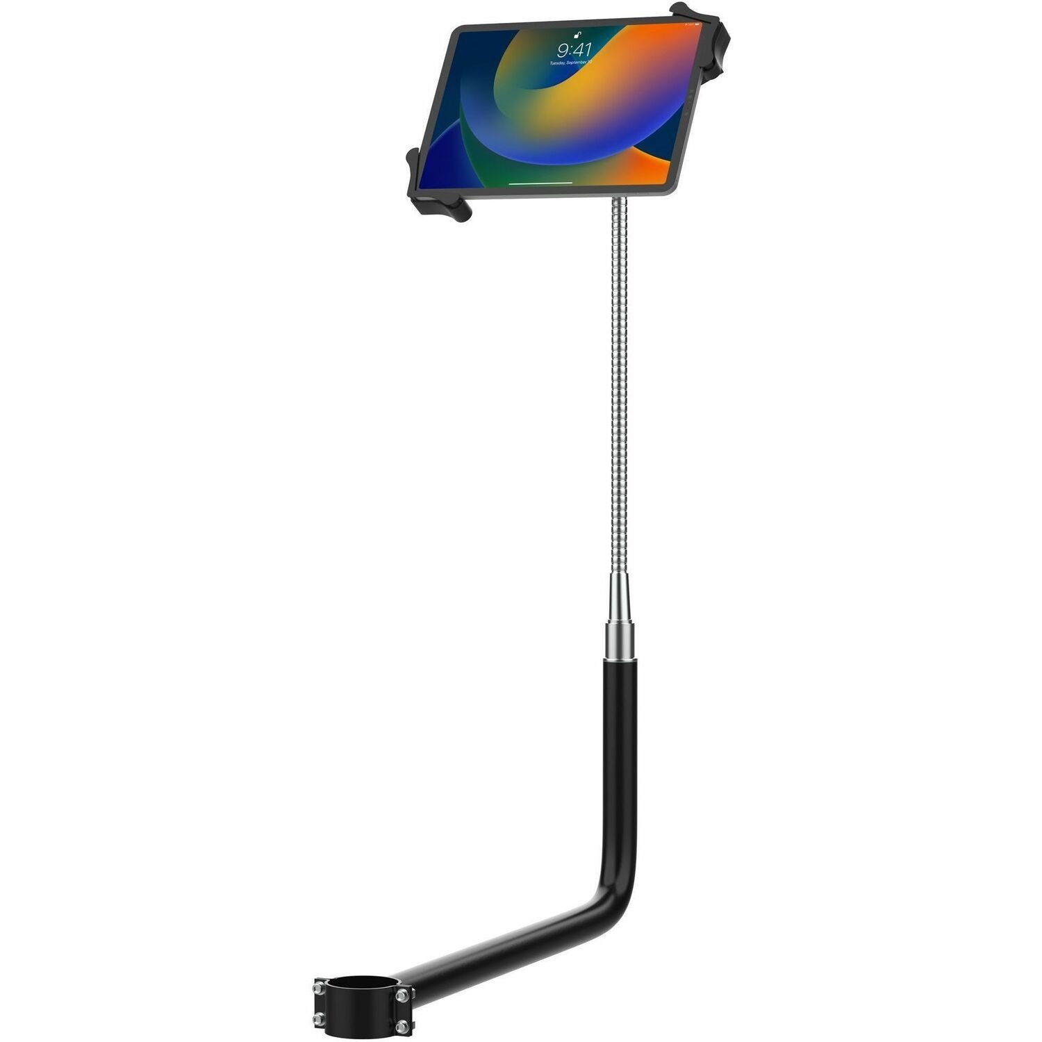 CTA Digital Gooseneck Chair Clamp for 7-13-Inch Tablets (Black)