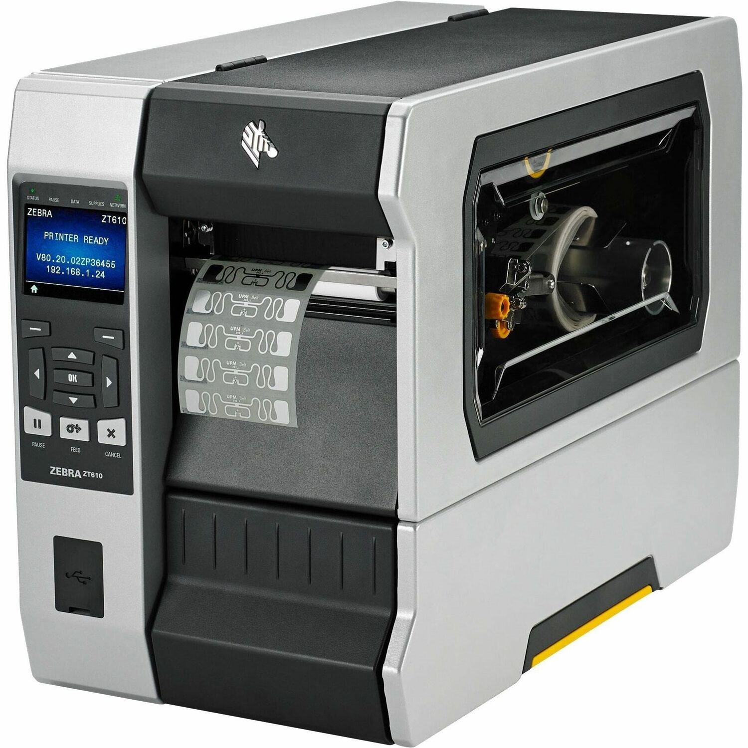 Zebra ZT610 Industrial, Healthcare, Retail, Transportation & Logistic, Manufacturing Direct Thermal/Thermal Transfer Printer - Monochrome - Label Print - Gigabit Ethernet - USB - USB Host - Serial - Bluetooth