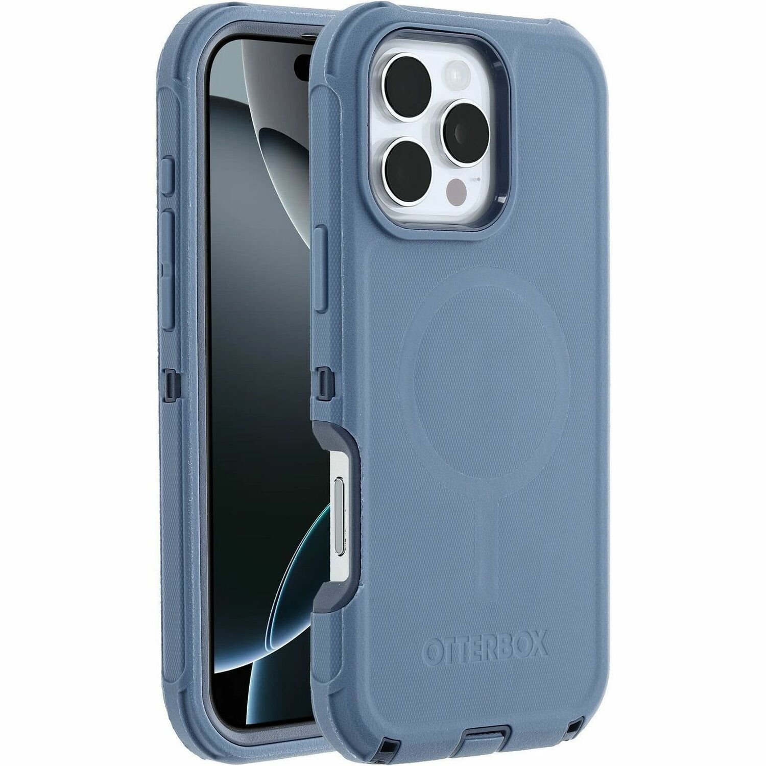 OtterBox Defender Carrying Case (Holster) Apple iPhone 16 Pro Max Smartphone - Blue