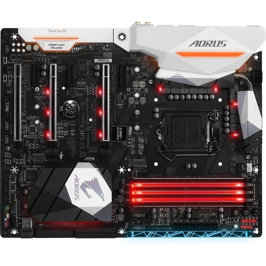GIGABYTE Ultra Durable GA-Z270X-Gaming 7 Desktop moederbord - Intel Z270 chipset - Socket H4 LGA-1151 - Intel Optane-geheugen ready - ATX