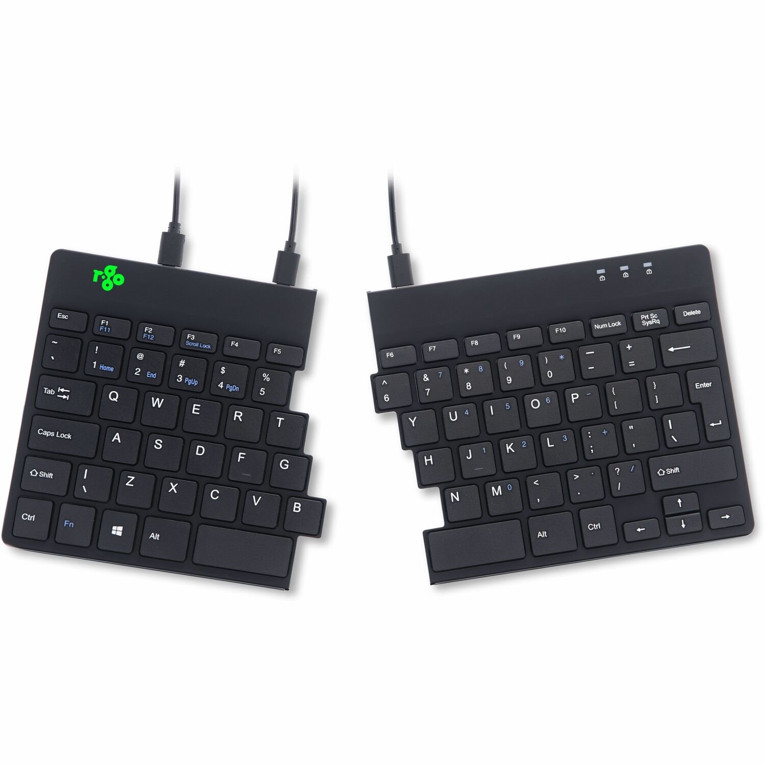 R-Go Split Break ergonomic keyboard, QWERTY (US)
