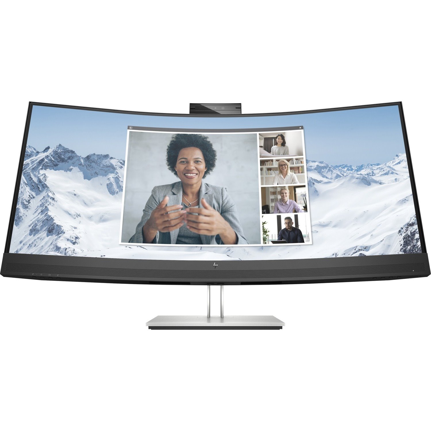 HP E34m G4 34" Class Webcam WQHD Curved Screen LCD Monitor - 21:9