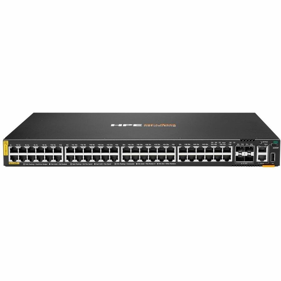 Aruba Networking CX 6200F 48G Class-4 PoE 4SFP 740W Switch