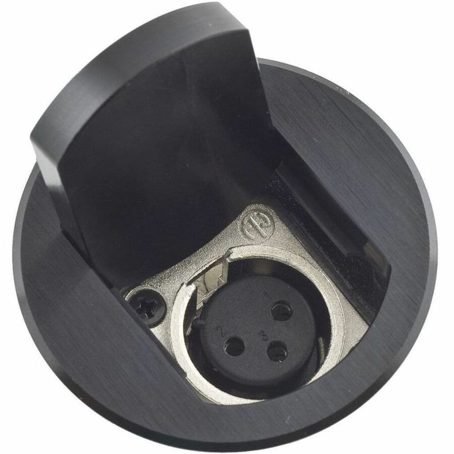 Hubbell Premise Wiring Furniture Connectivity Boxes, Table Top Box, 1) XLR Jack, Brass