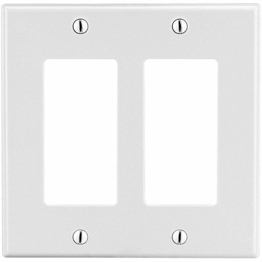 Bryant Wallplate, 2-Gang, 2) Decorator, White