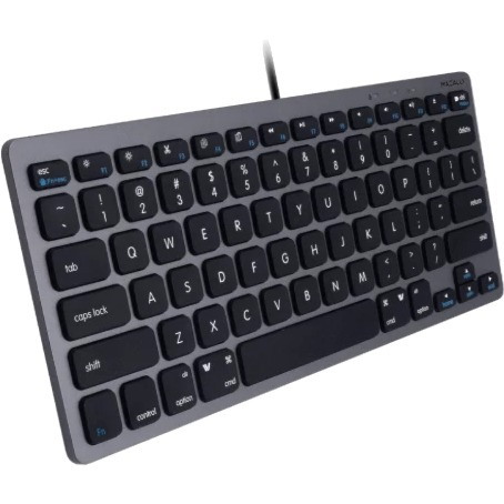 Macally Compact Space Gray USB Wired Keyboard For Mac and PC