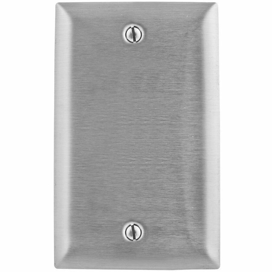 Hubbell Wallplate, 1-G, BLNK, Box, 430SS