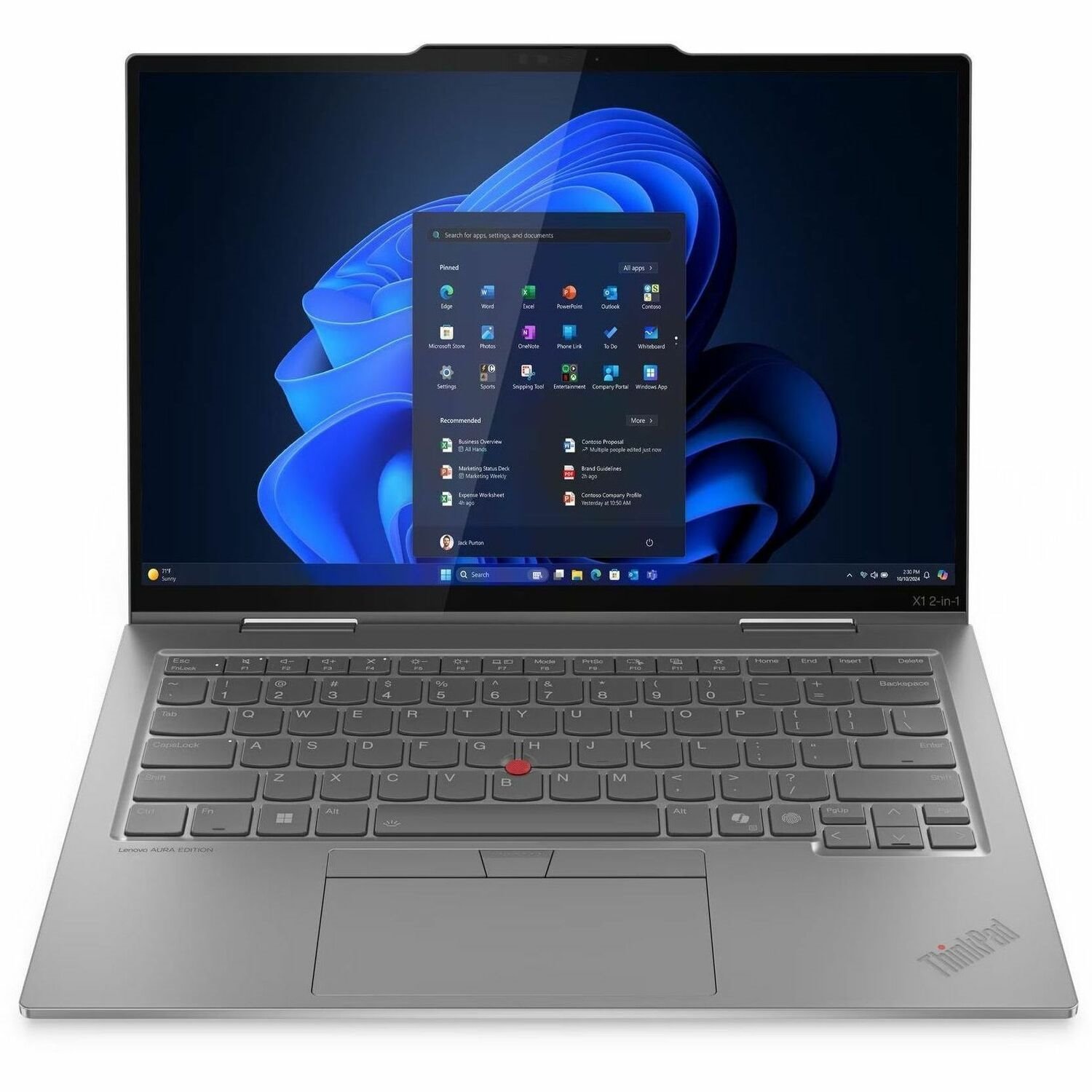 Lenovo X1 2In1 G10 Aura 14" WUXGA Touch, U5-228V, 32GB RAM, 512GB SSD, W11P, Ai Now, W11P(CP+) 3 Year Warranty 