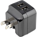 StarTech.com 2 Port USB Wall Charger, 17W Wall Charger Hub (2.4A & 1A port), Dual USB-A Power Adapter, Portable Charger for Phones/Tablets