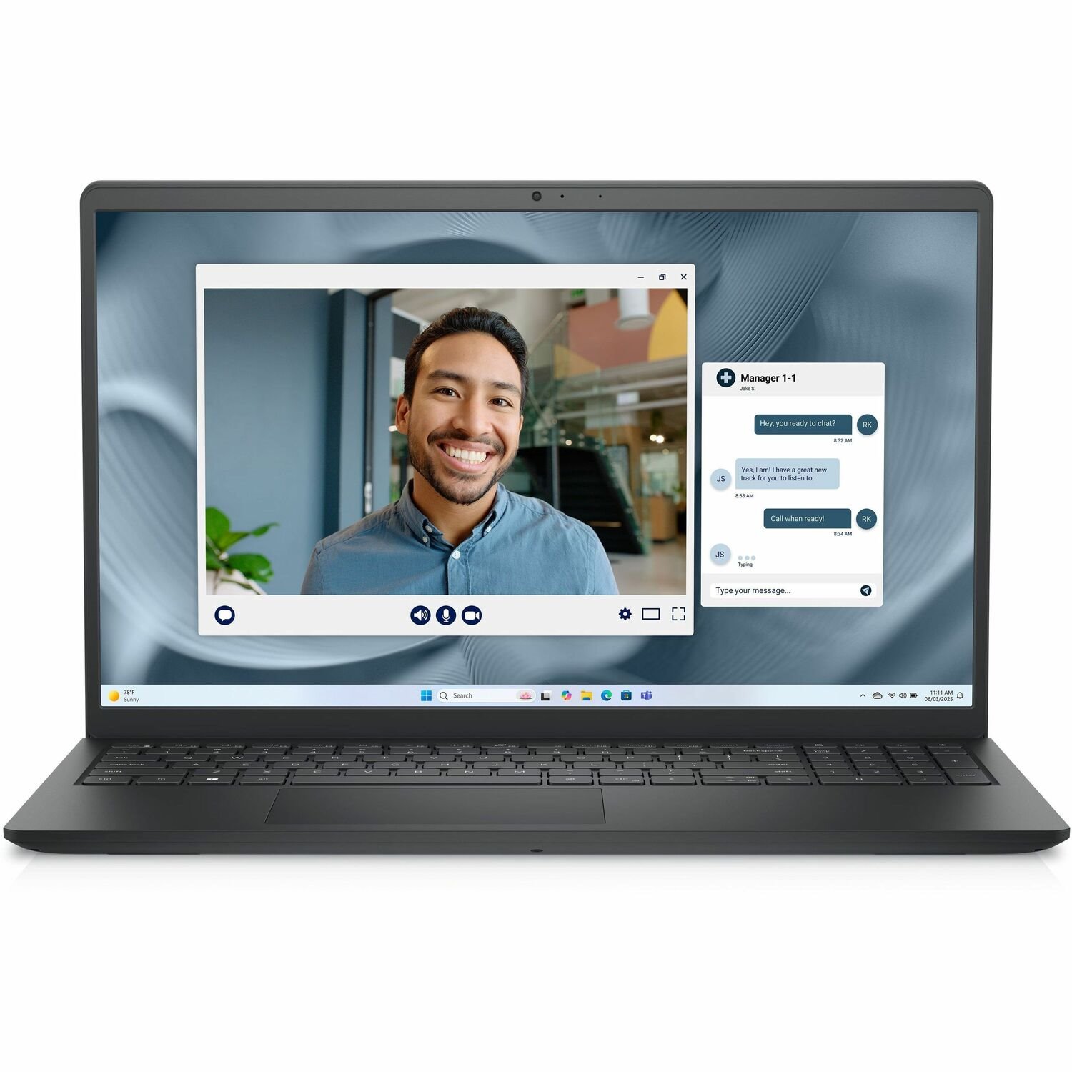 Dell Pro 15 Essential PV15250 39.6 cm (15.6") Notebook - Full HD - 120 Hz - Intel Core 3 100U - 8 GB - 512 GB SSD - English (UK) Keyboard - Carbon Black