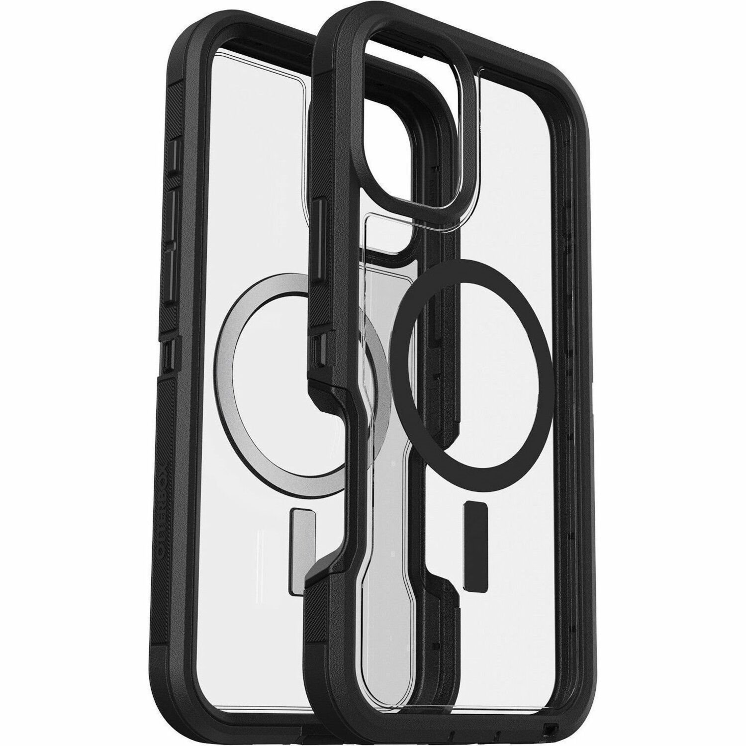 OtterBox Defender Series XT Rugged Case for Apple iPhone 16 Plus Smartphone - Dark Side (Clear/Black) - Retail - 1