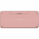 Logitech Pebble Keys 2 K380s Keyboard - Wireless Connectivity - USB Interface - English - Tonal Rose