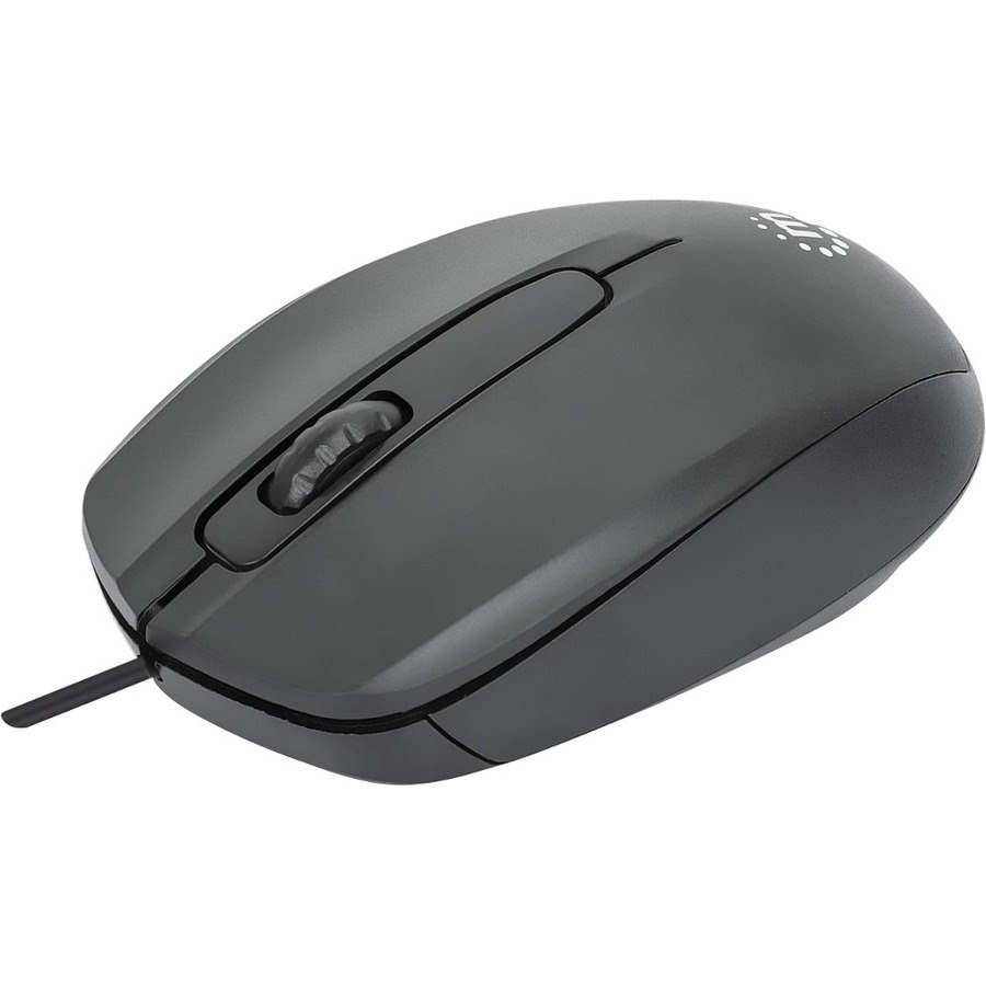 Manhattan Comfort II Mouse - USB Type A - Optical - 3 Button(s) - Black