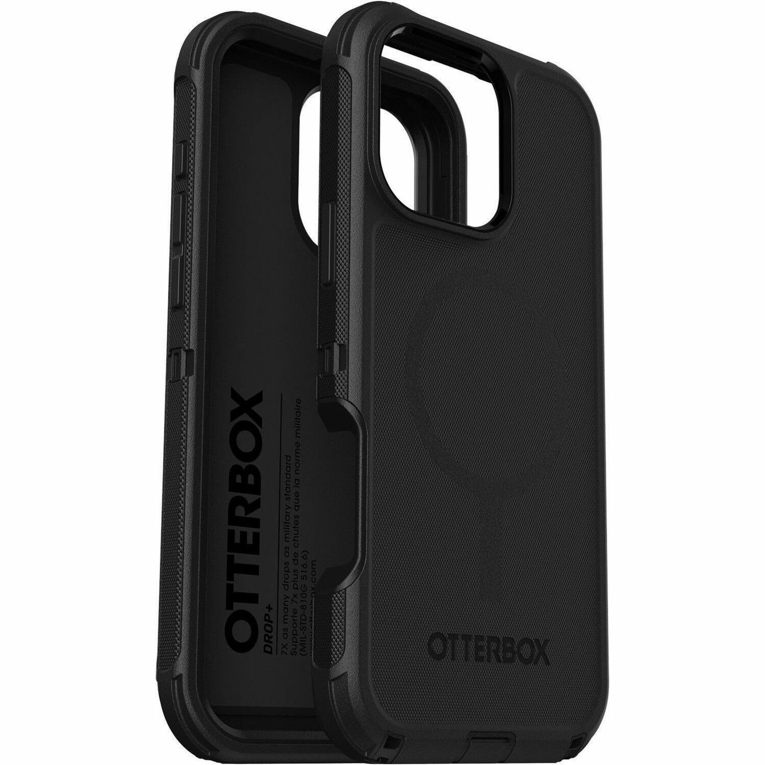 OtterBox Defender Case for Apple iPhone 16 Pro Max Smartphone - Textured - Black - Retail - 1