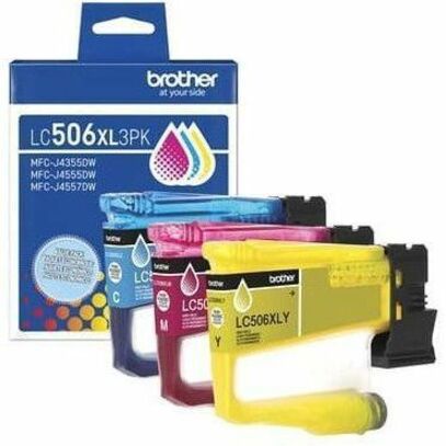 Brother LC506XL3PK Original High Yield Inkjet Ink Cartridge - Magenta, Yellow, Cyan - 3 Pack