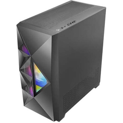 Antec Gaming Computer Case - Mini ITX, Micro ATX, ATX Motherboard Supported - Mid-tower - Tempered Glass, Steel, Plastic - Black