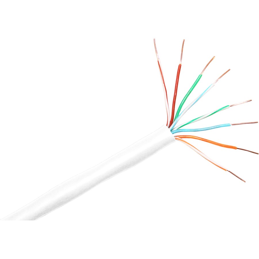 ClearLinks 1000FT Cat. 5E 350MHZ White Solid PVC UTP Bulk