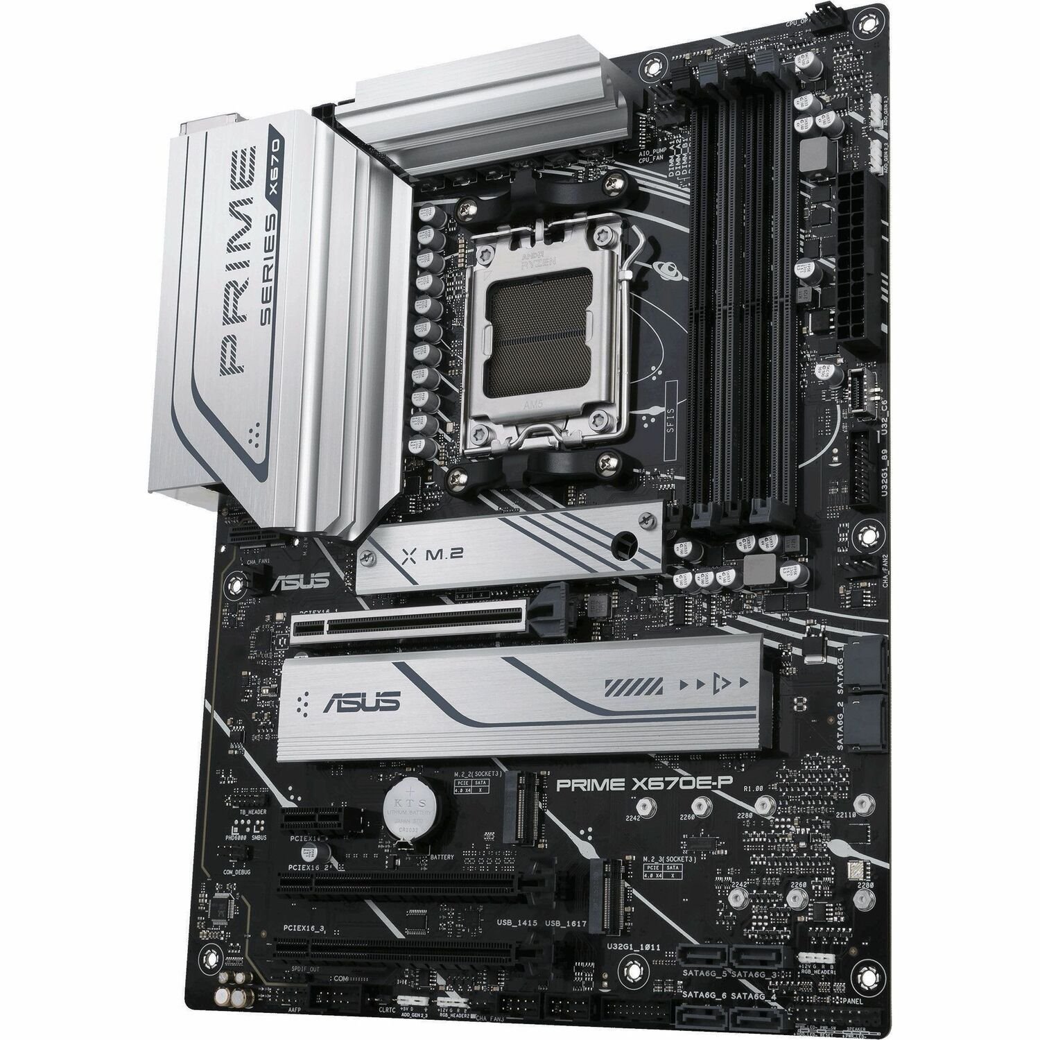 Asus Prime X670-P WIFI Desktop Motherboard - AMD X670 Chipset - Socket AM5 - ATX