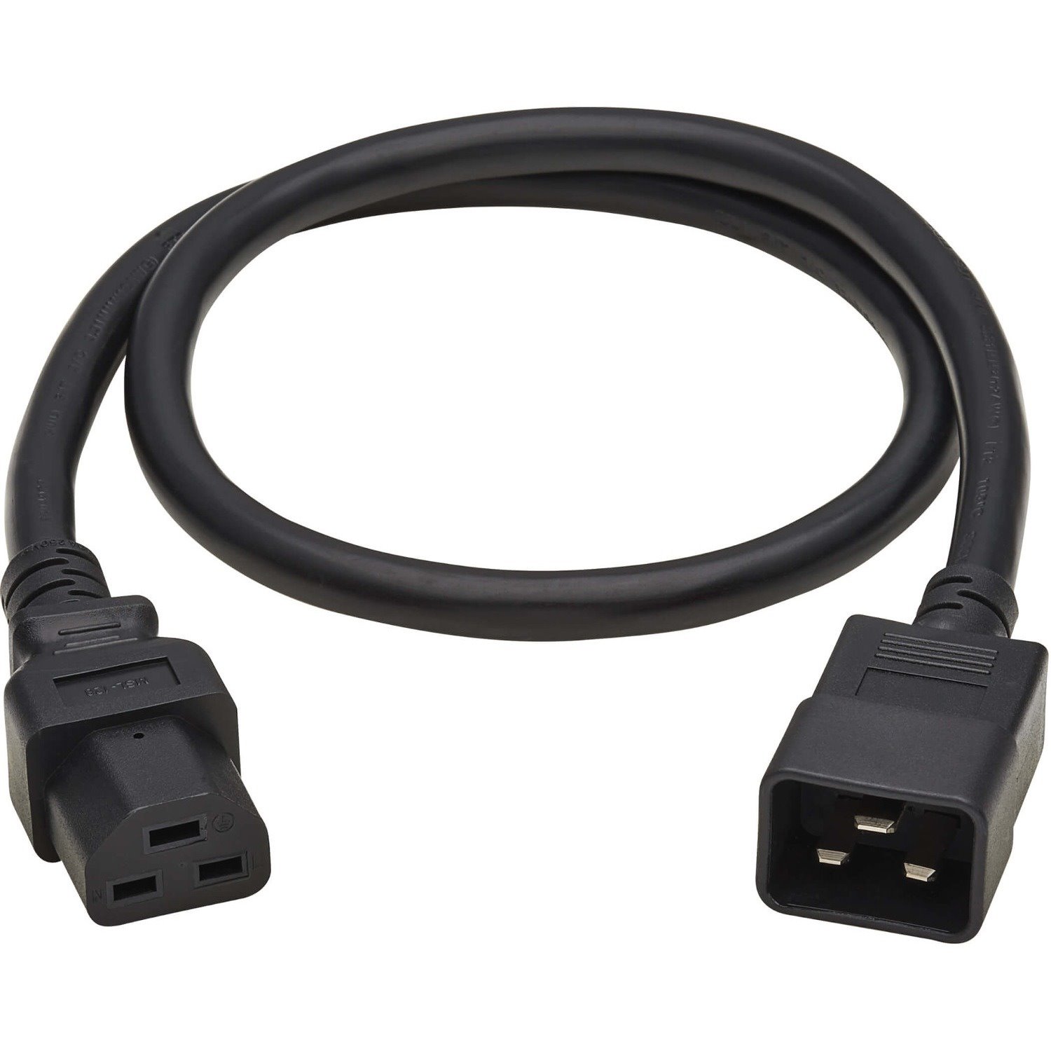 Eaton Tripp Lite Series Power Cord, C20 to C21 - Heavy-Duty, 20A, 250V, 12 AWG, 3 ft. (0.91 m), Black