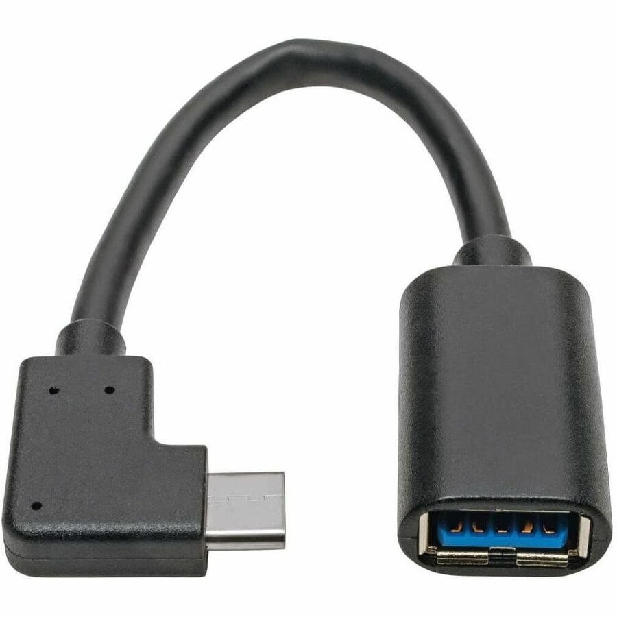 Eaton Tripp Lite Series USB-C to USB-A Adapter (M/F), Right-Angle C, USB 3.2 Gen 1 (5 Gbps), Thunderbolt 3 Compatible, 6-in. (15.24 cm)