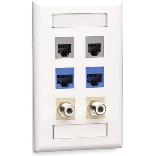 Black Box GigaStation2 6 Socket Network Faceplate