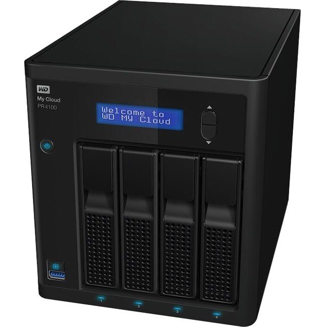 WDBNFA0400KBK-NESN WD My Cloud Pro Series PR4100 Media Server with Transcoding, NAS - Network Attached Storage