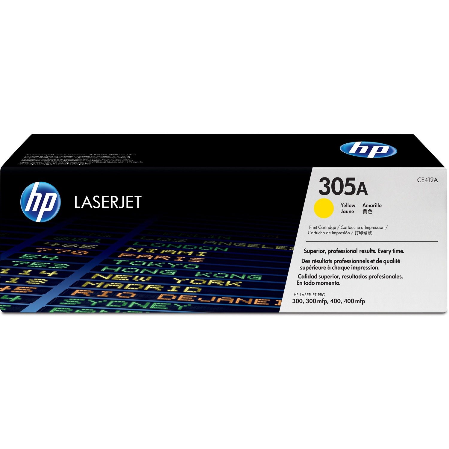 HP 305A (CE412AG) Original Laser Toner Cartridge - Single Pack - Yellow - 1 Each