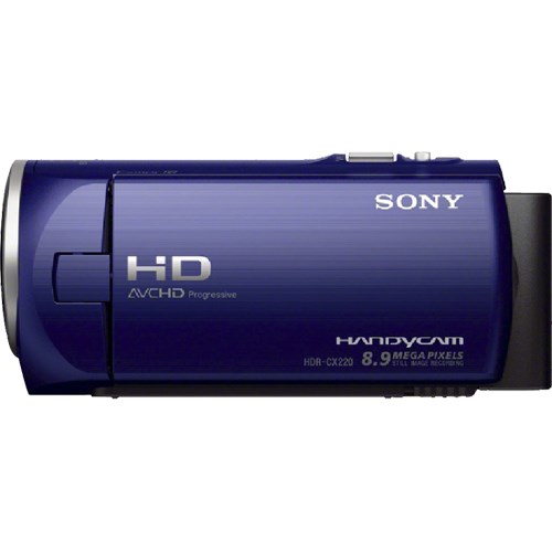 Sony Handycam HDR-CX220/L Digital Camcorder - 2.7" LCD Screen - 1/5.8" Exmor R CMOS - Full HD - Blue