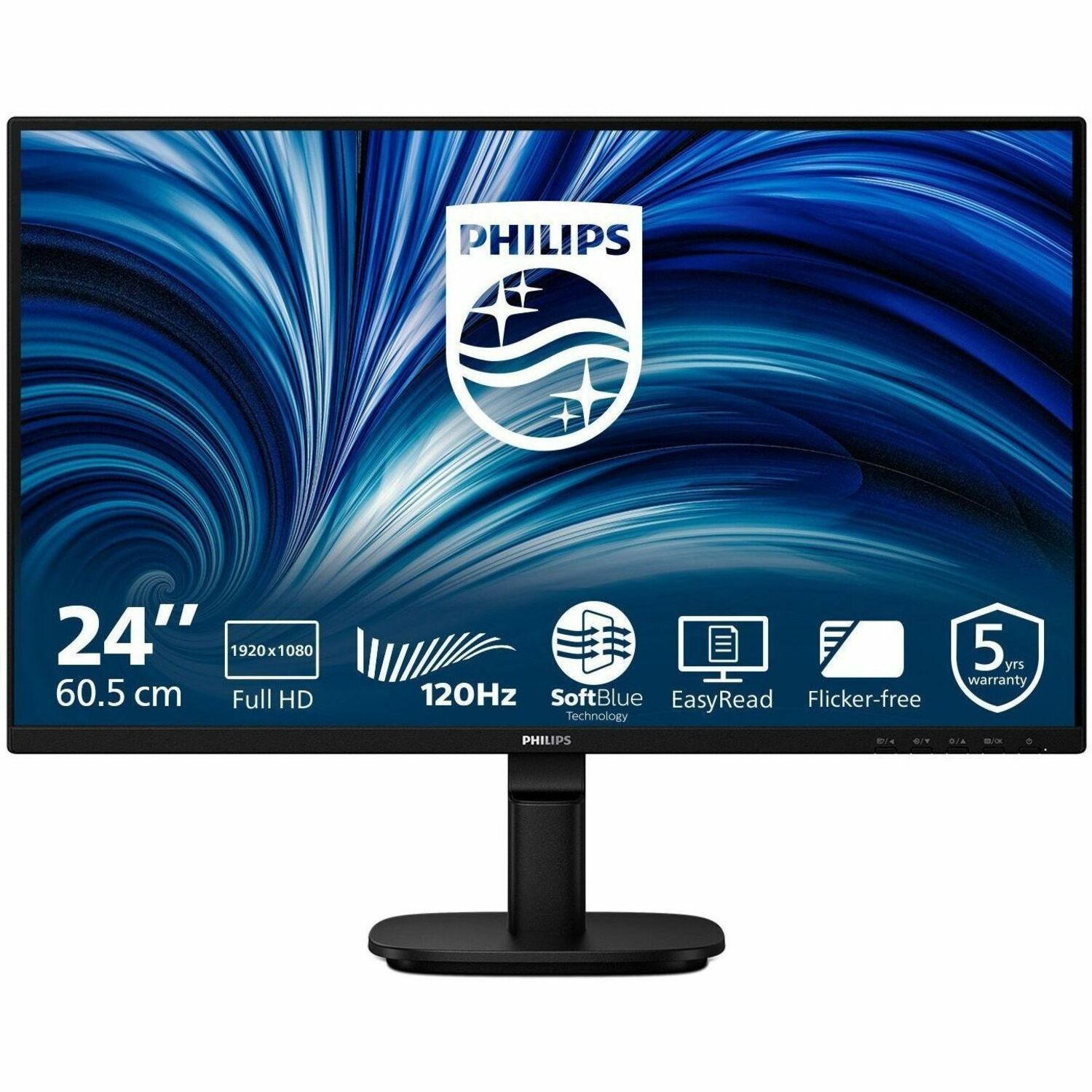 Philips 24B2N2200 24" Class Full HD LED Monitor - 16:9 - Textured Black