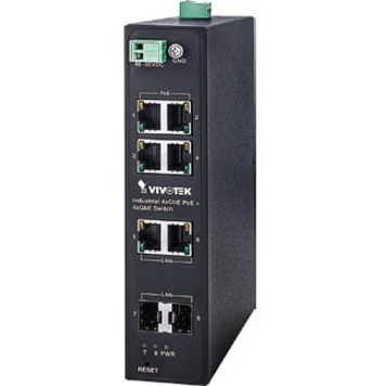 Vivotek Industrial 4xGE PoE + 2xGE UTP + 2xGE SFP Switch