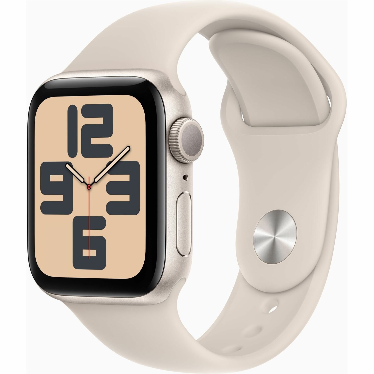 Apple Watch SE Smart Watch - 40 mm Case Height - 34 mm Case Width - Starlight Case Color - Starlight Band Color - Glass Body Material - Aluminium Case Material - Wireless LAN