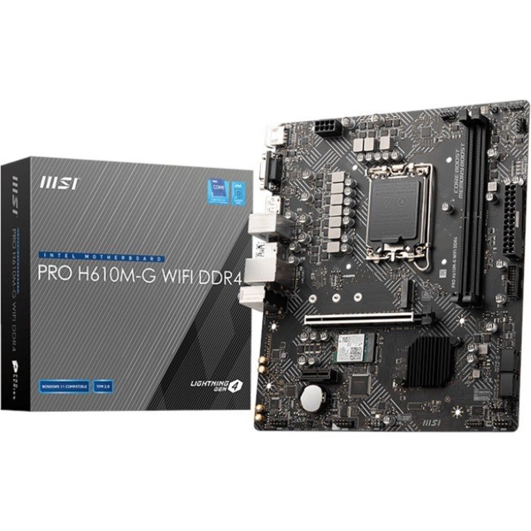 MSI H610M-G WIFI DDR4 Desktop Motherboard - Intel H610 Chipset - Socket LGA-1700 - Micro ATX