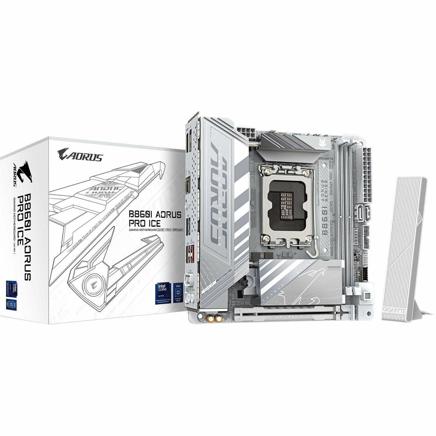 Aorus Ultra Durable B860I AORUS PRO ICE Gaming Desktop Motherboard - Intel B860 Chipset - Socket LGA-1851 - Mini ITX