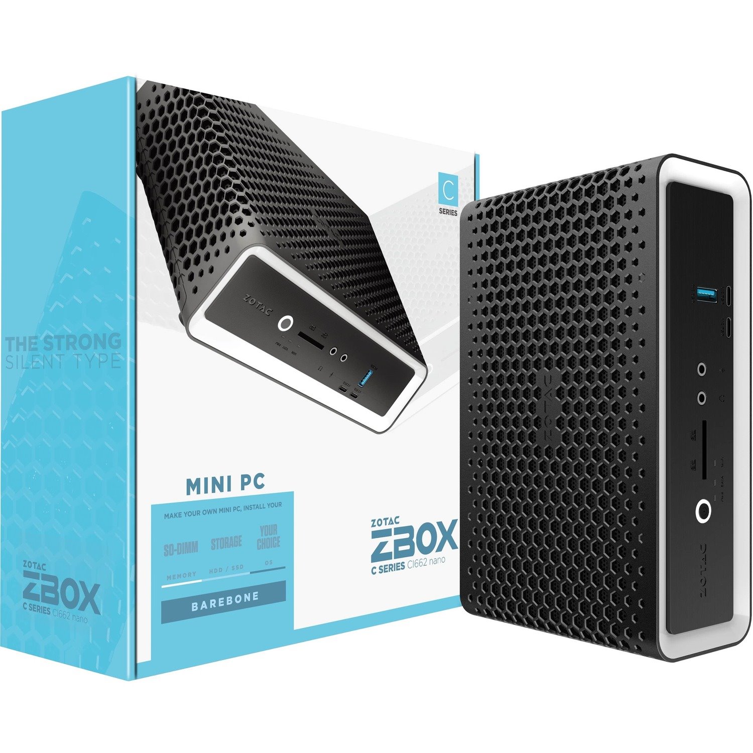 Zotac ZBOX nano CI662 Desktop Computer - Intel Core i7 10th Gen i7-10510U - Mini PC