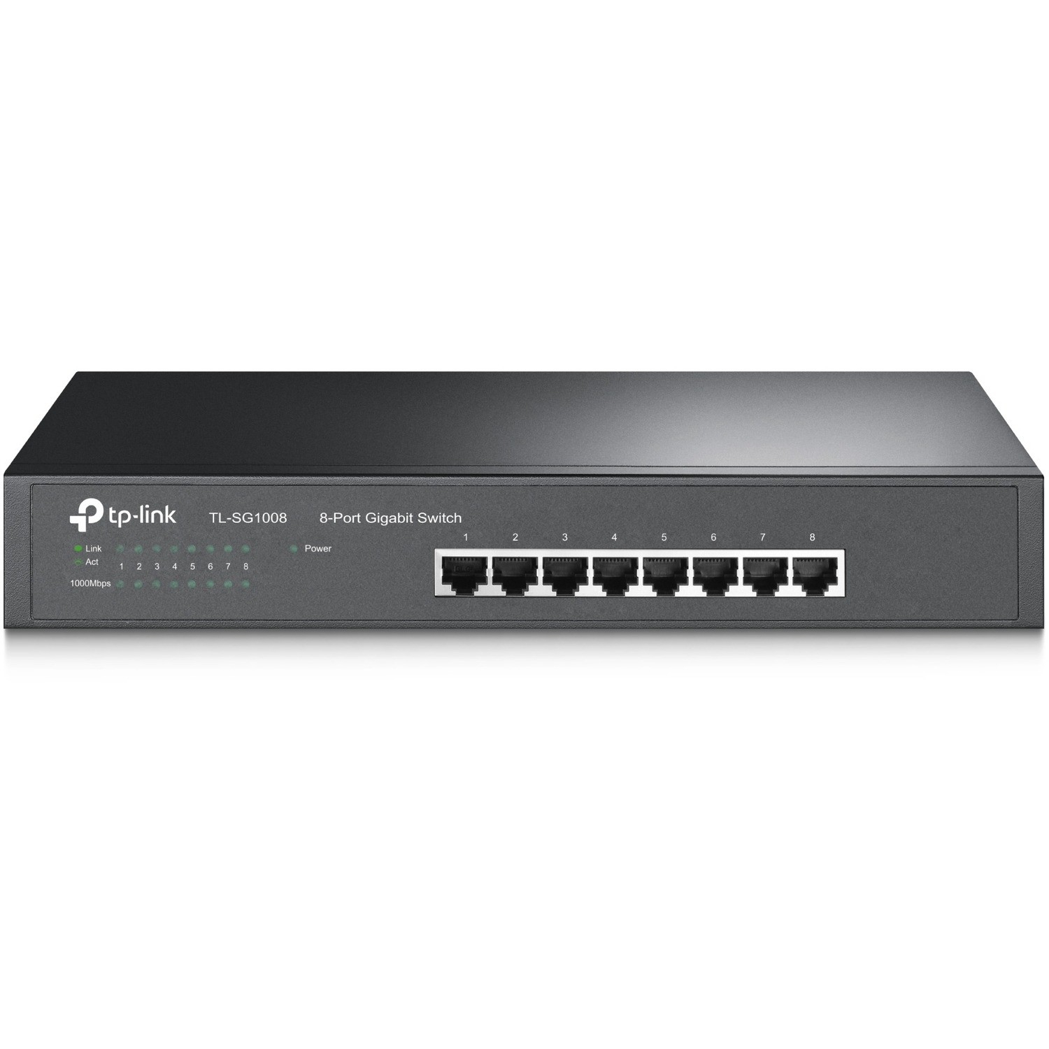 TP-LINK 8-PORT UNMANAGED GIGABIT DESKTOP/RACKMOUNT SWITCH, 13" STEEL CASE, 5YR