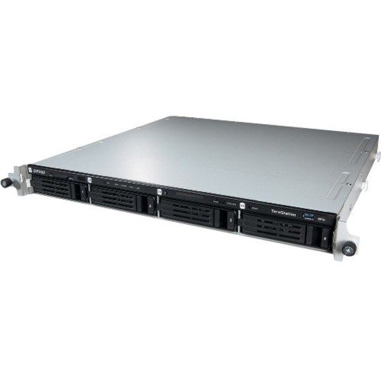 Buffalo TeraStation TS4400R 4 x Total Bays NAS Storage System - 16 TB HDD Atom D2701 Dual-core (2 Core) 2.13 GHz - 2 GB RAM - DDR3 SDRAM - 1U Rack-mountable